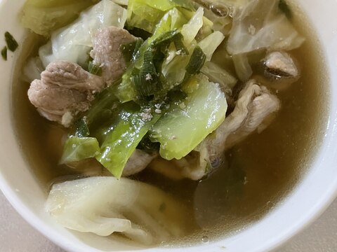 激ウマ☆豚肉とキャベツとねぎのスープ